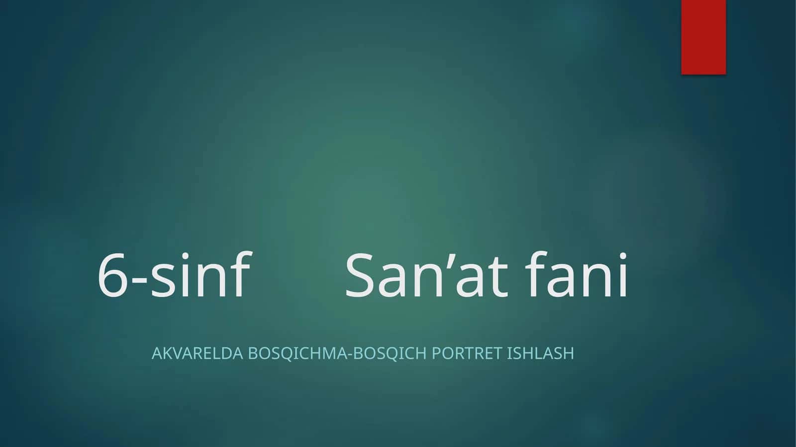 Akvarel dabosqichma-bosqich portret ishlash