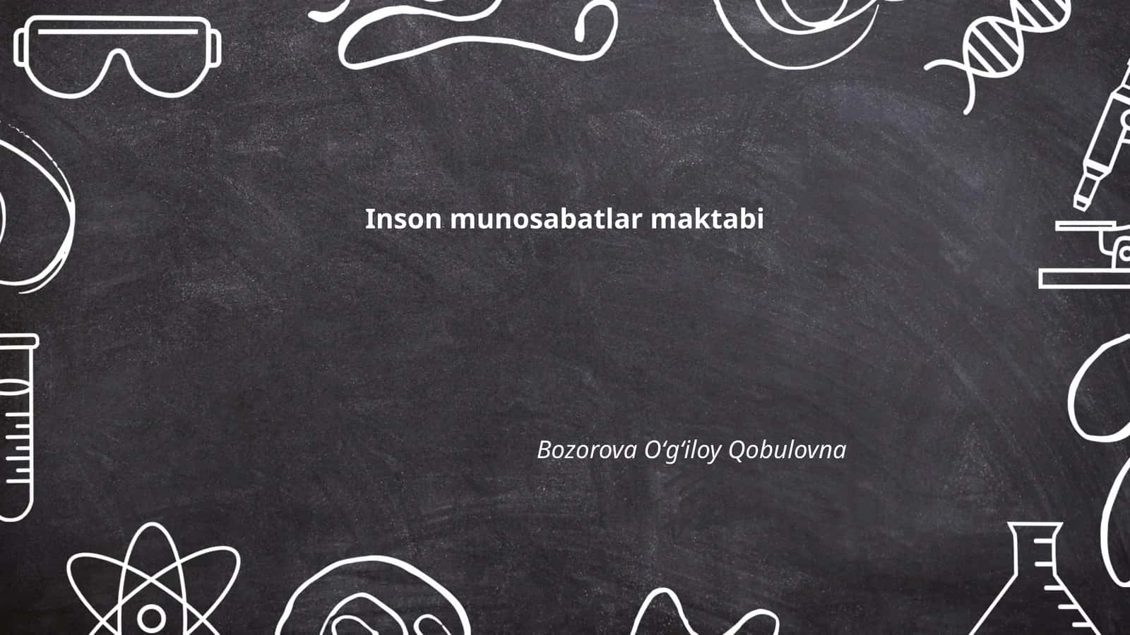 Inson munosabatlar maktabi
