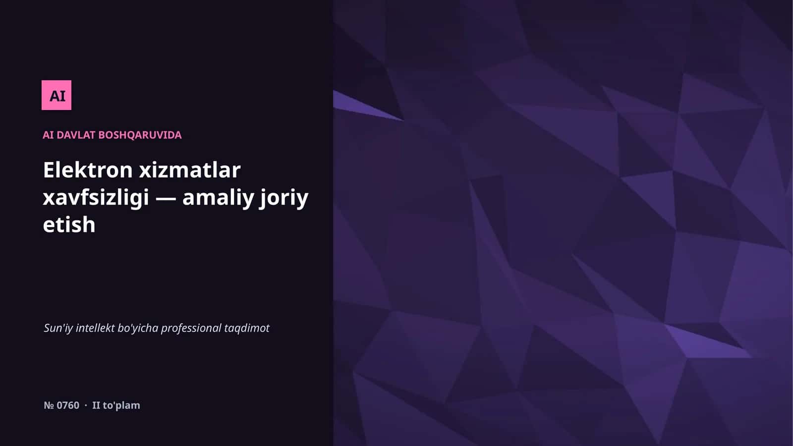 AI DAVLAT BOSHQARUVIDA