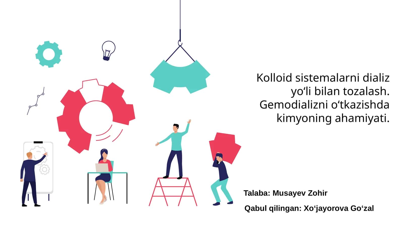 Kolloid sistemalarni dializ yo‘li bilan tozalash. Gemodializni o‘tkazishda kimyoning ahamiyati