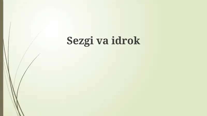 Intuitsiya va Idrok