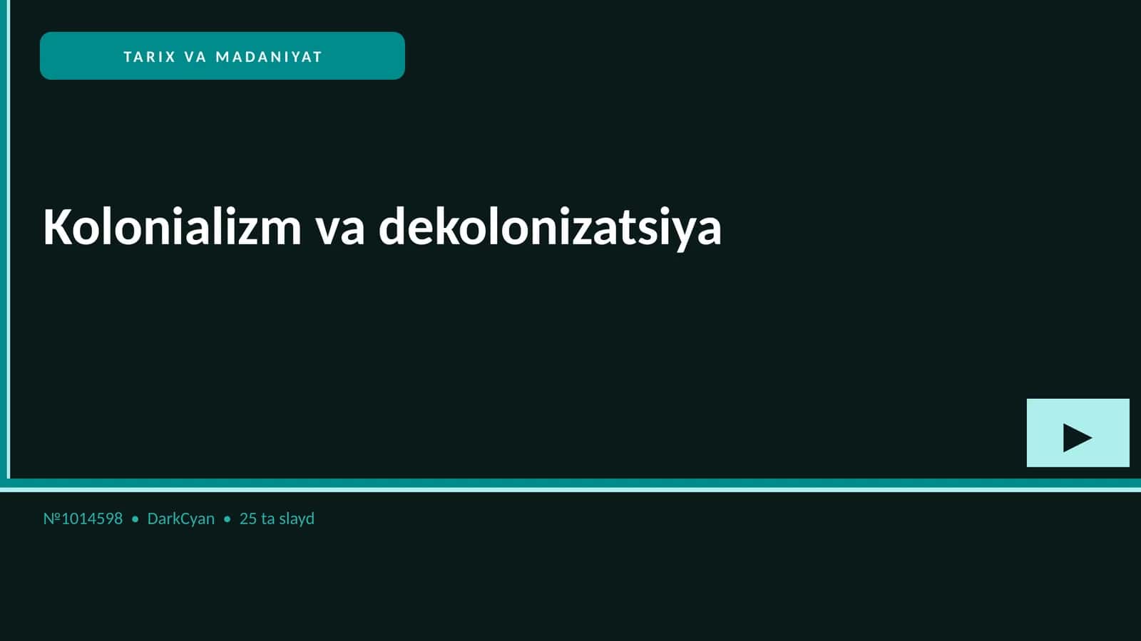Kolonializm va dekolonizatsiya