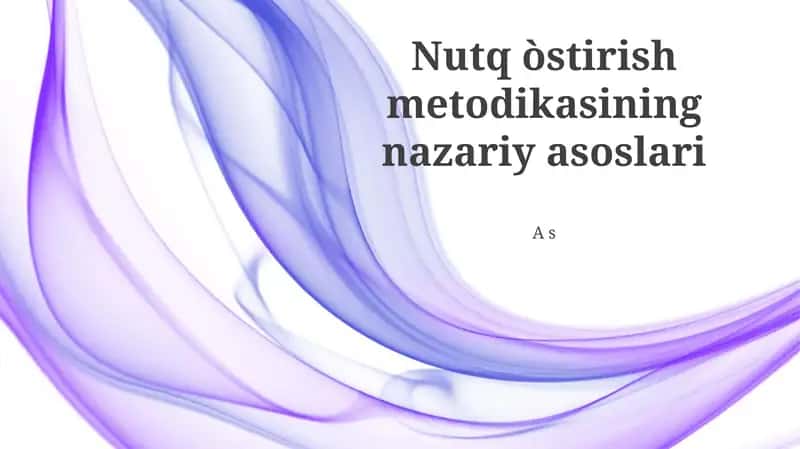 Nutq rivojlanishining kognitiv asoslari