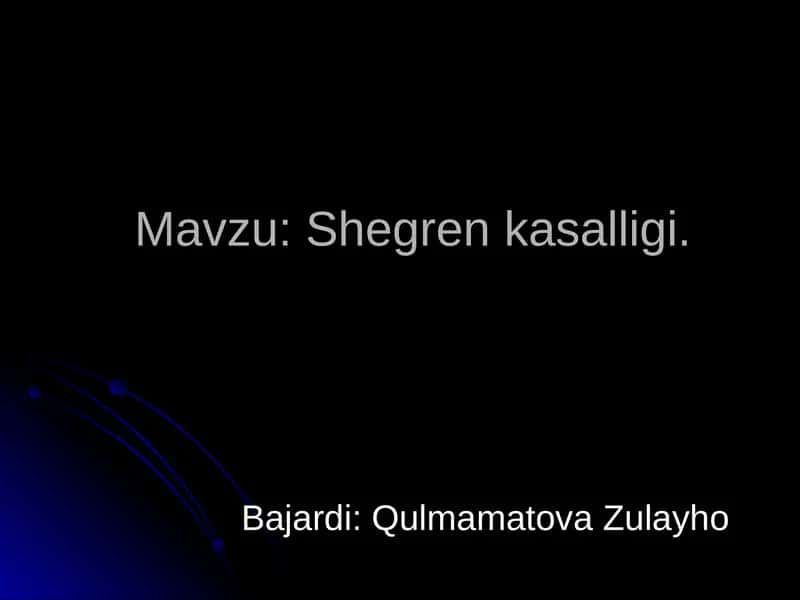 Shegren kasalligi