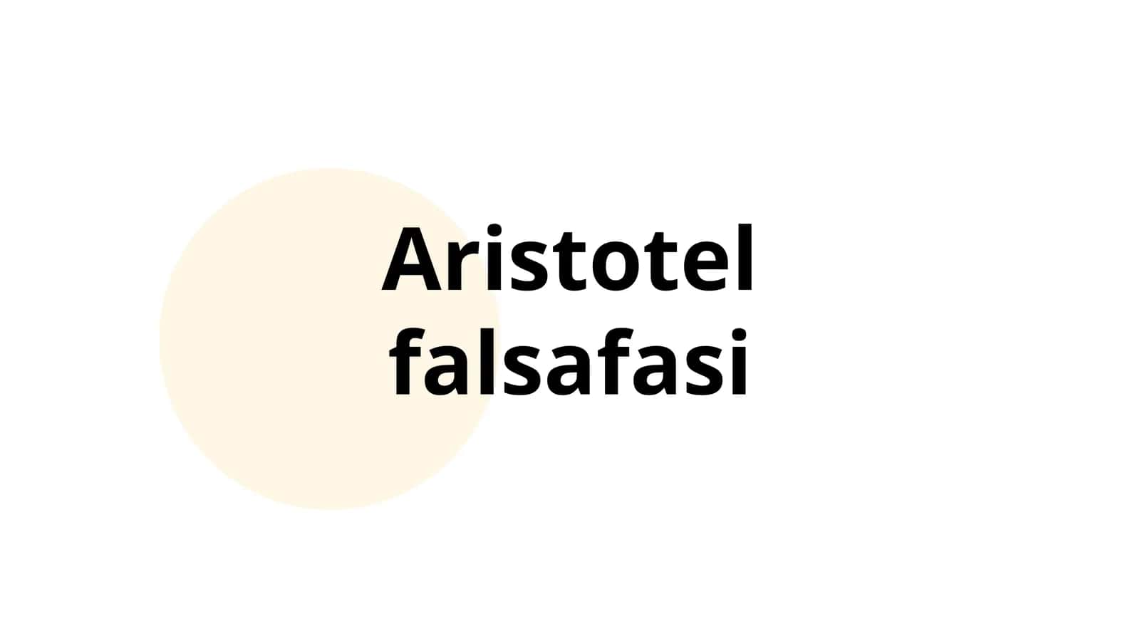 Aristotel falsafasi