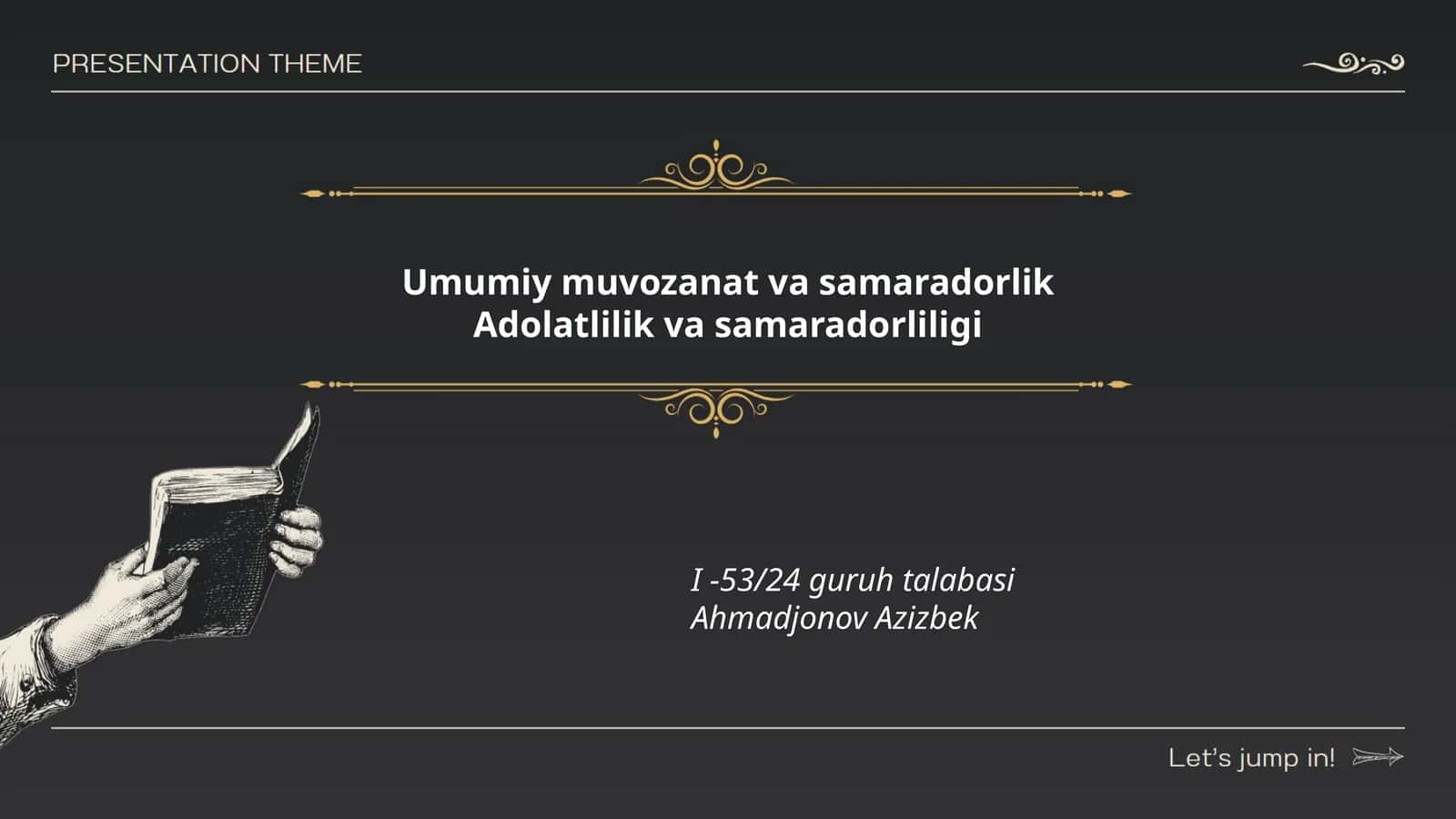 Umumiy muvozanat va samaradorlik