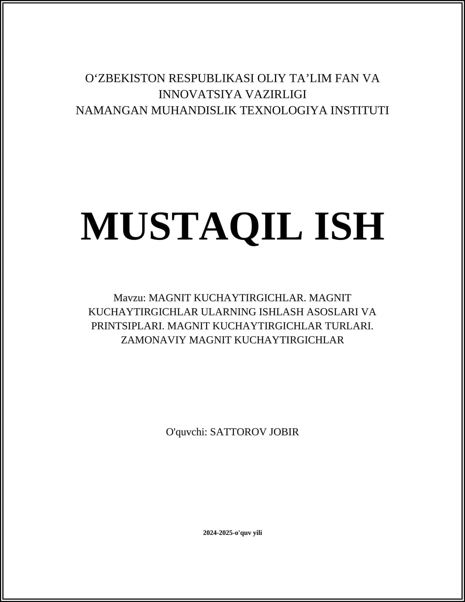 MAGNIT KUCHAYTIRGICHLAR