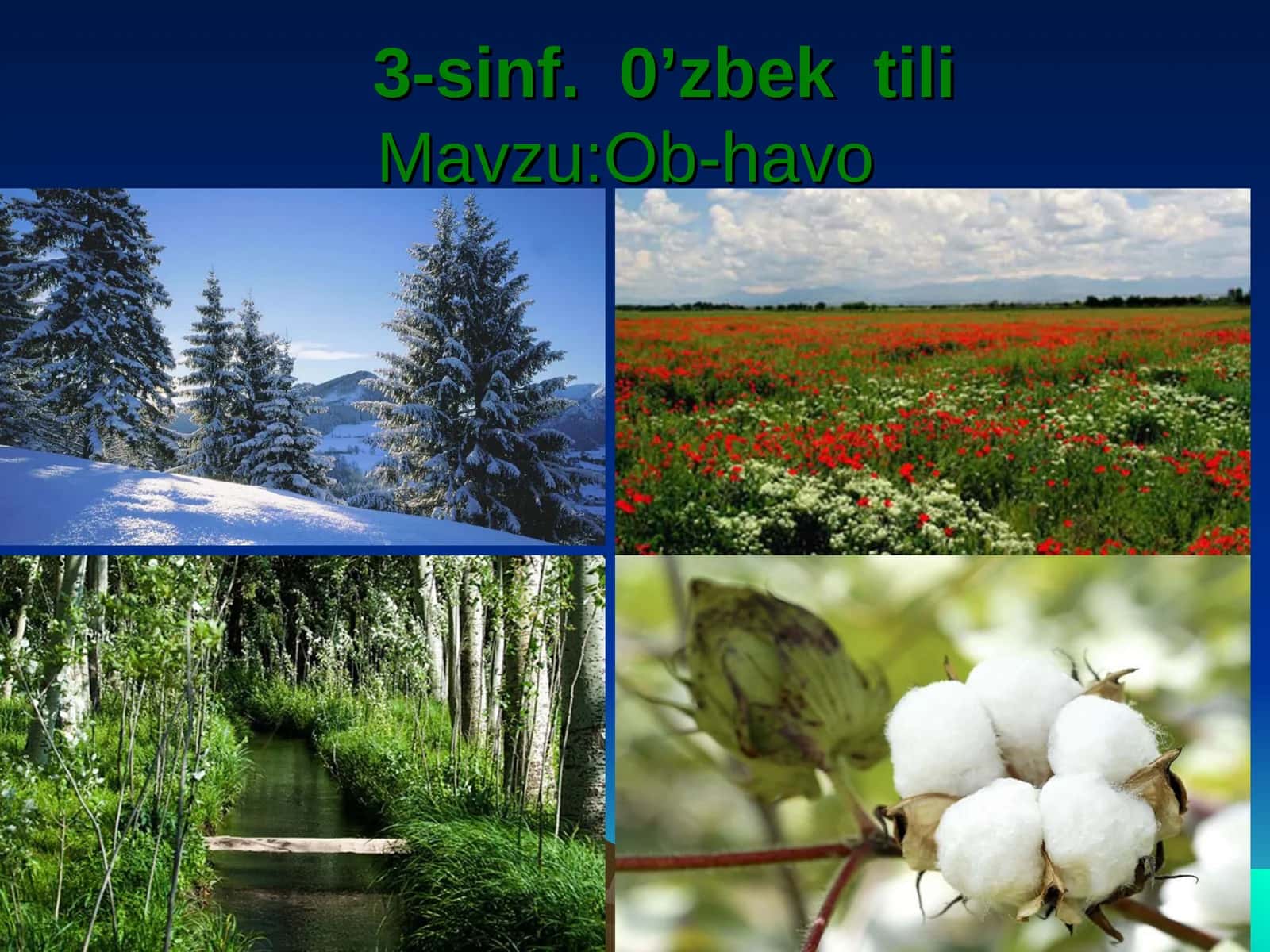 3-sinf. 0’zbek tili