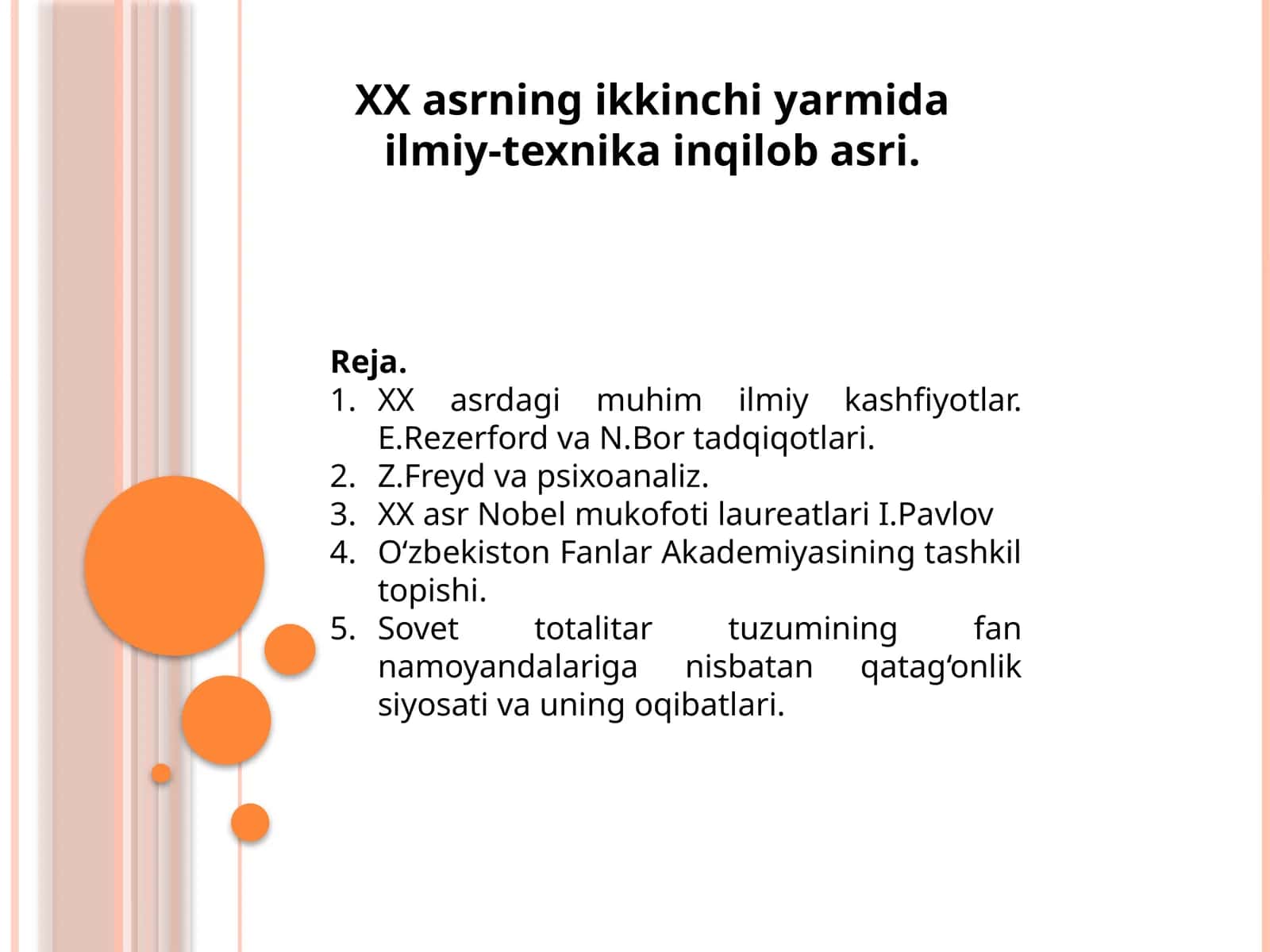 XX asrning ikkinchi yarmida ilmiy-texnika inqilob asri.