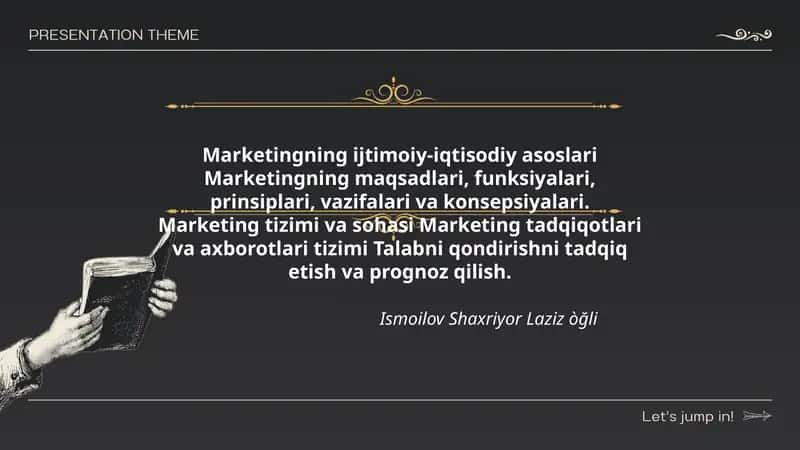 Marketingning ijtimoiy-iqtisodiy asoslari