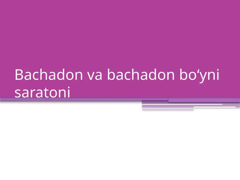 Bachadon va bachadon boʻyni saratoni