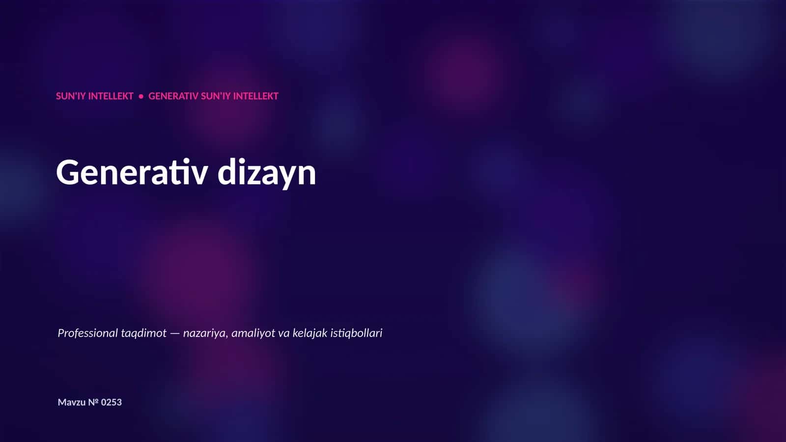 Generativ dizayn