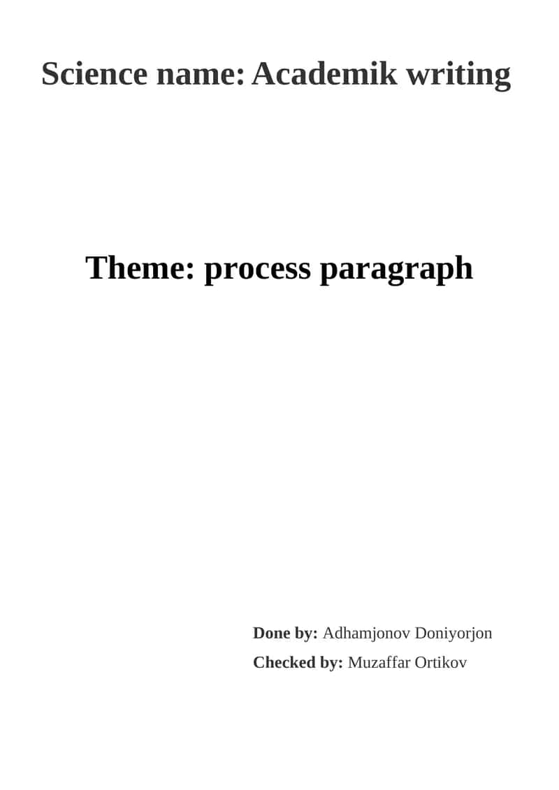 Academic Writing