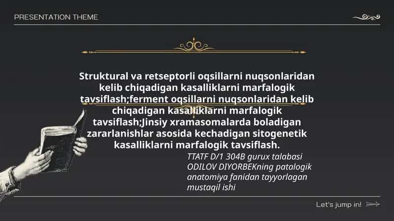 Struktural va retseptorli oqsillarni nuqsonlaridan kelib chiqadigan kasalliklarni marfalogik tavsiflash