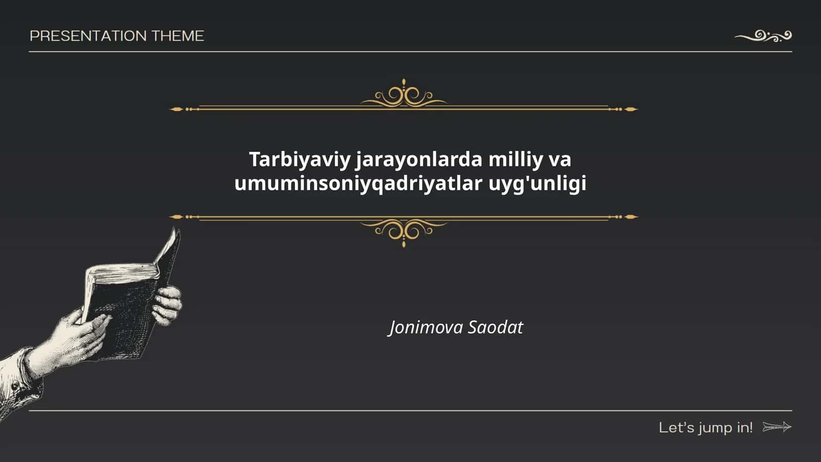 Milliy va umuminsoniy qadriyatlar uyg'unligi