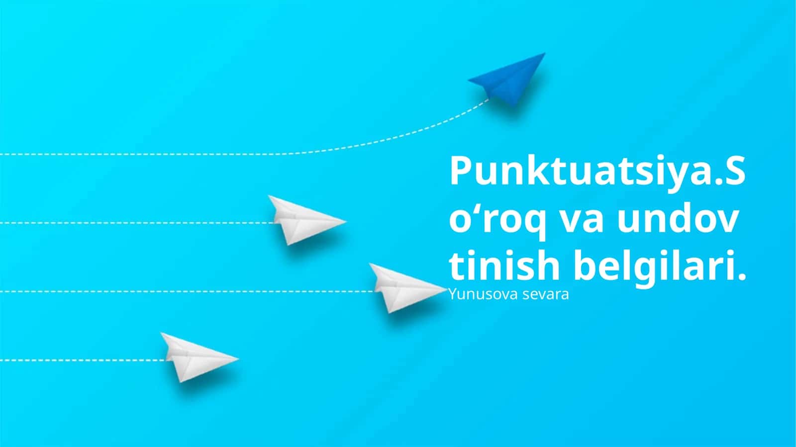 Punktuatsiya. Soʻroq va undov tinish belgilari