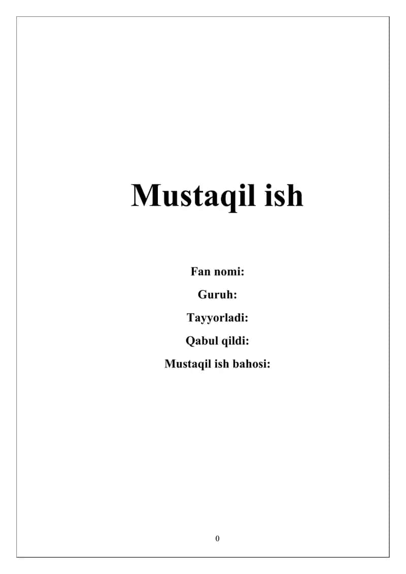 “Qayta qurish” yillarida O’zbekistondagi ijtimoiy-siyosiy vaziyat. Mustaqil ish