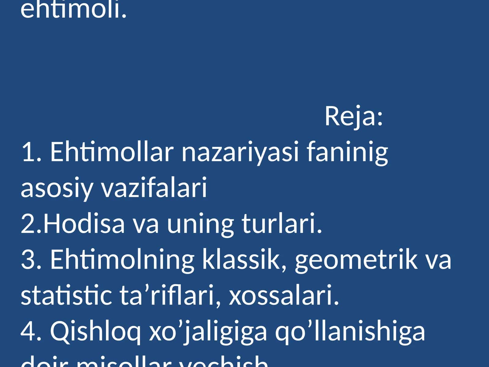 Ehtimollar Nazariyasi