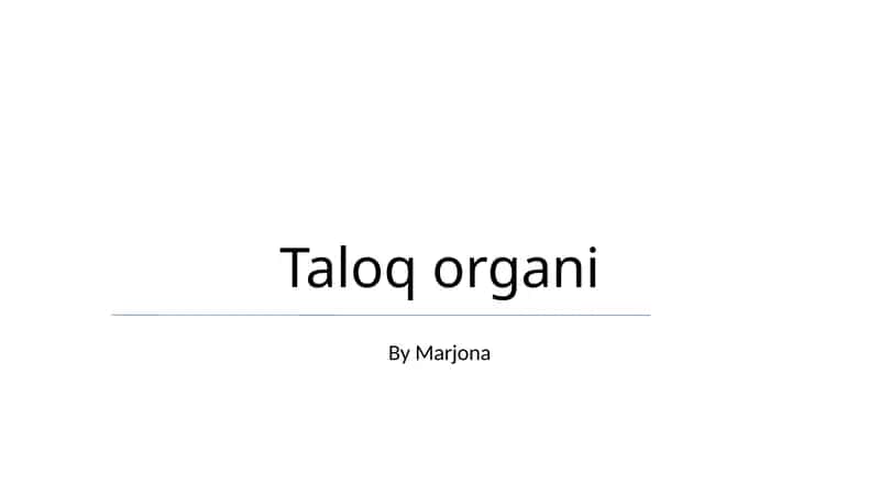 Taloq organi