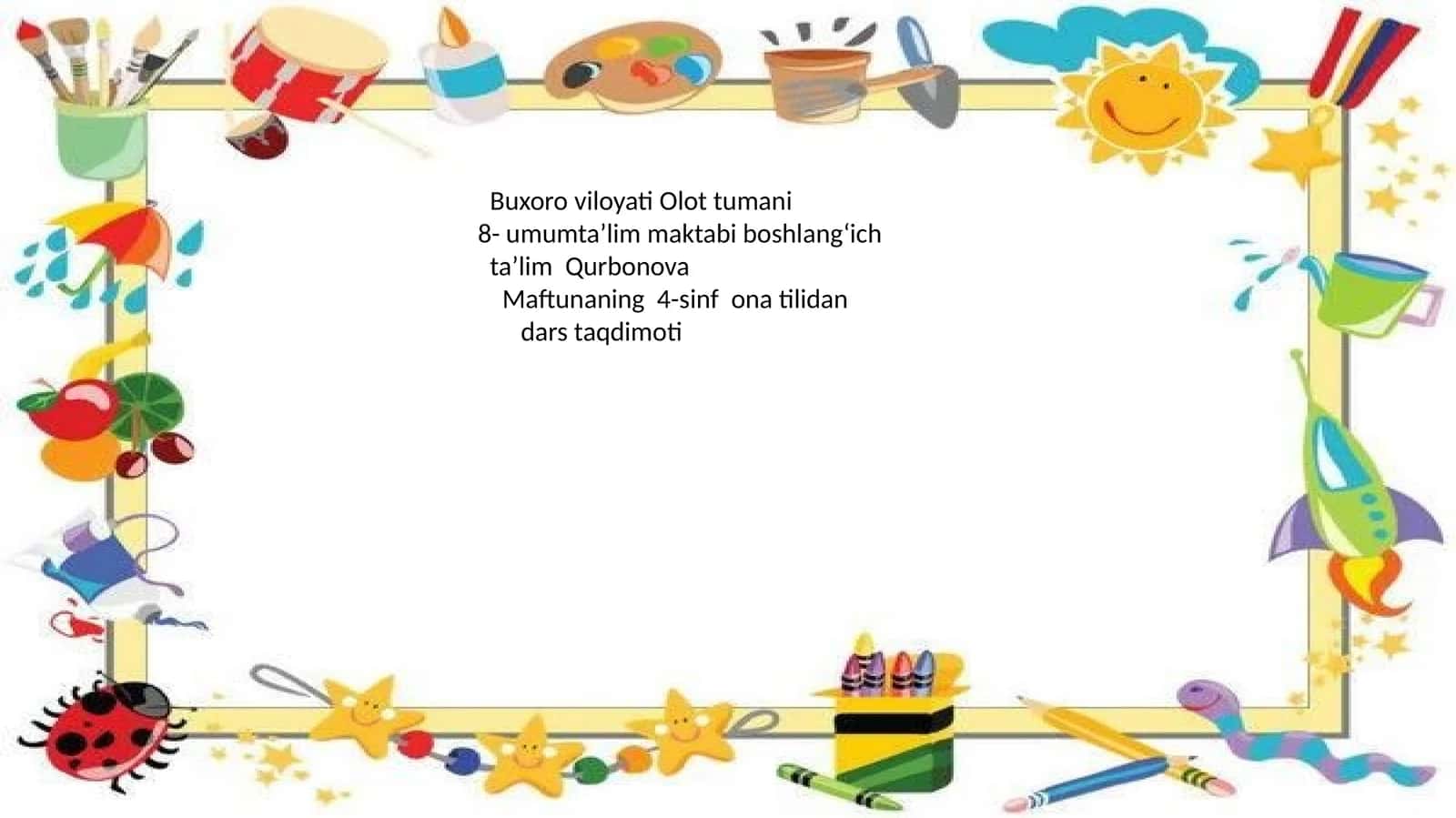 4-sinf ona tilidan dars taqdimoti