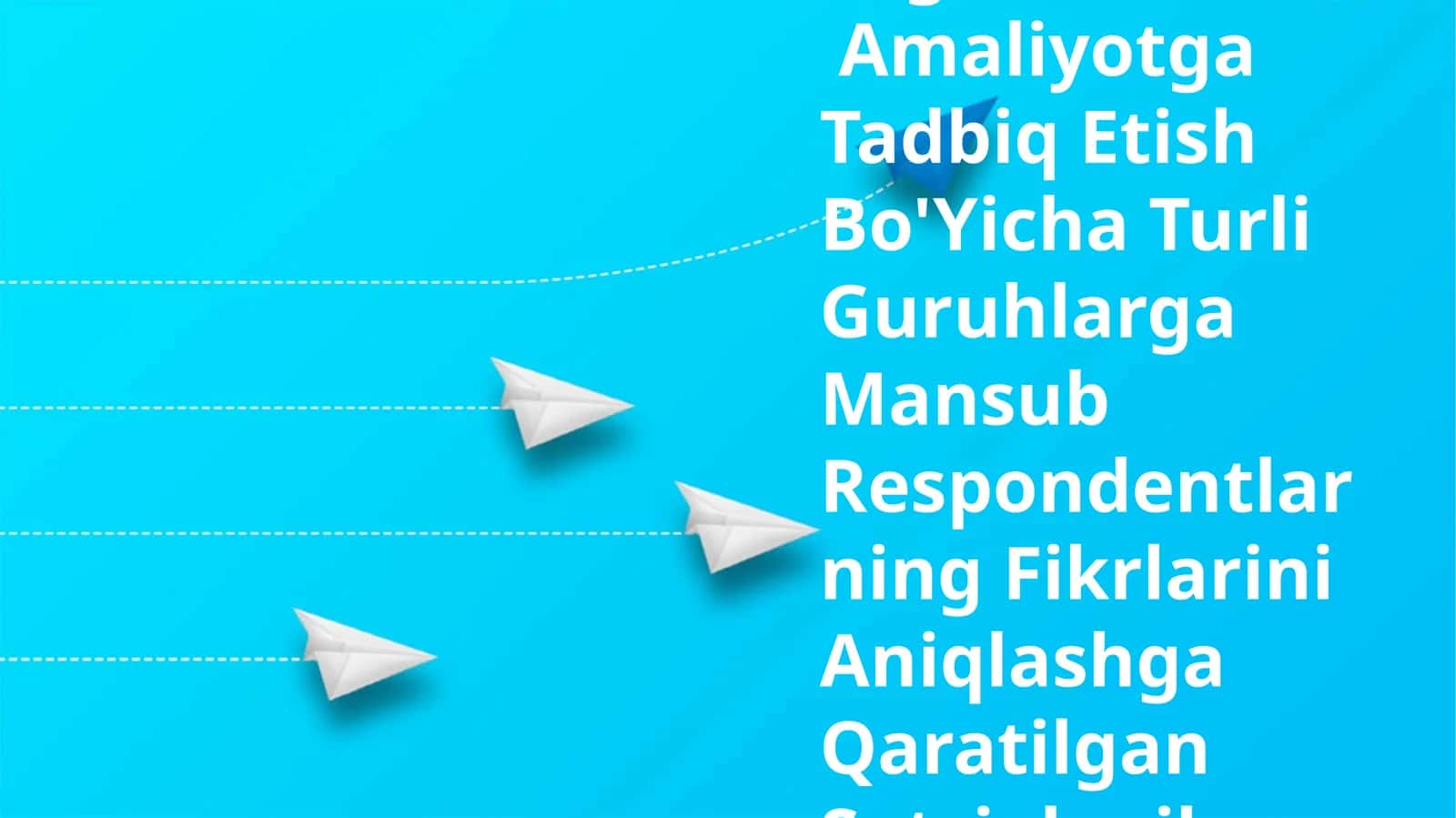 Integratsiyalashgan Ta'Limni Amaliyotga Tadbiq Etish Bo'Yicha Turli Guruhlarga Mansub Respondentlarning Fikrlarini Aniqlashga Qaratilgan Sotsiologik Tadqiqotlar