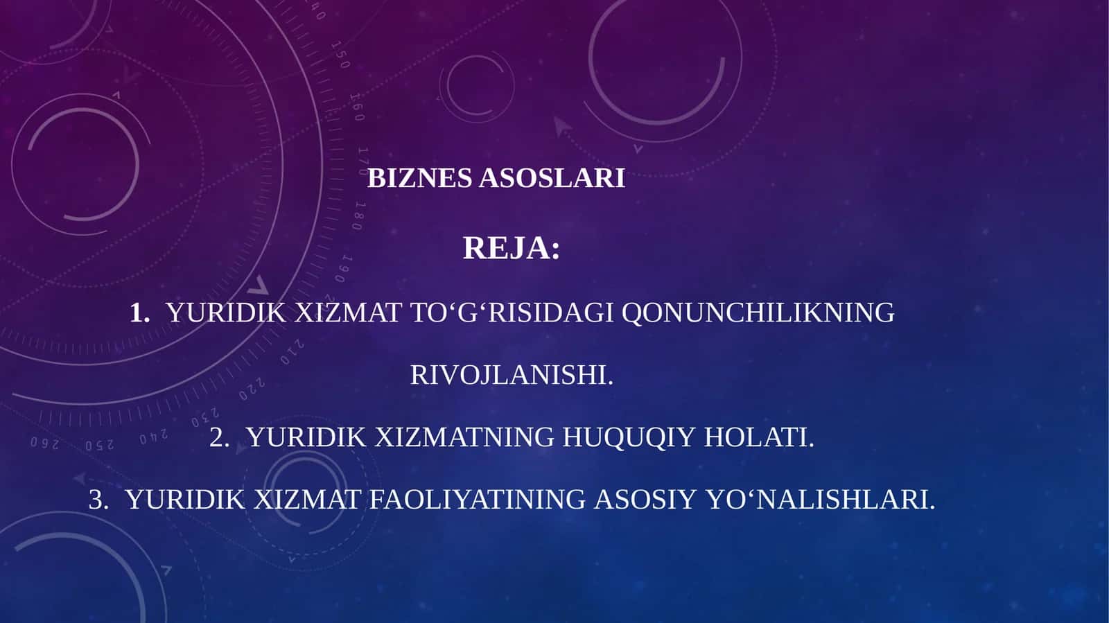 Yuridik xizmatlarning rivojlanishi