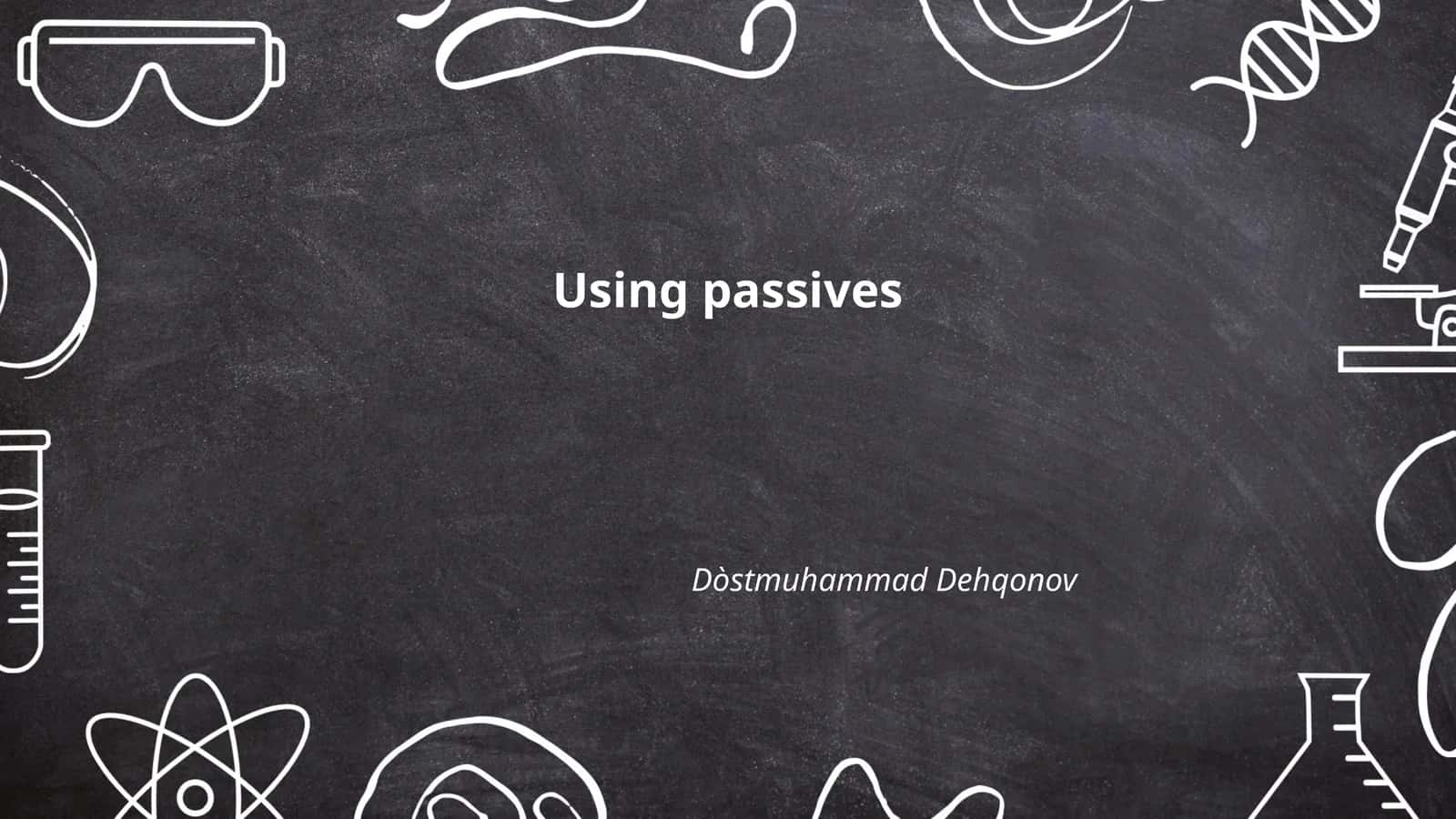 Passiv gaplarning tuzilishi