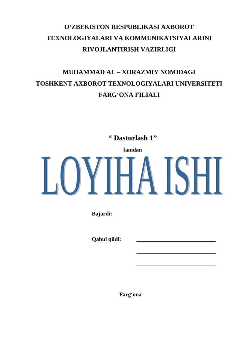 Massivlarni tashkil etish
