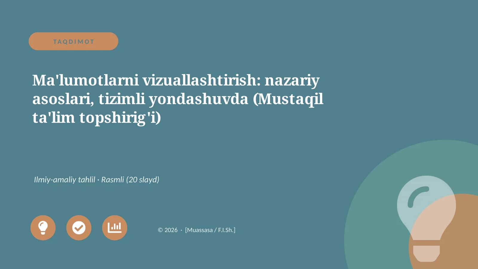Ma'lumotlarni vizuallashtirish: nazariy asoslari, tizimli yondashuvda