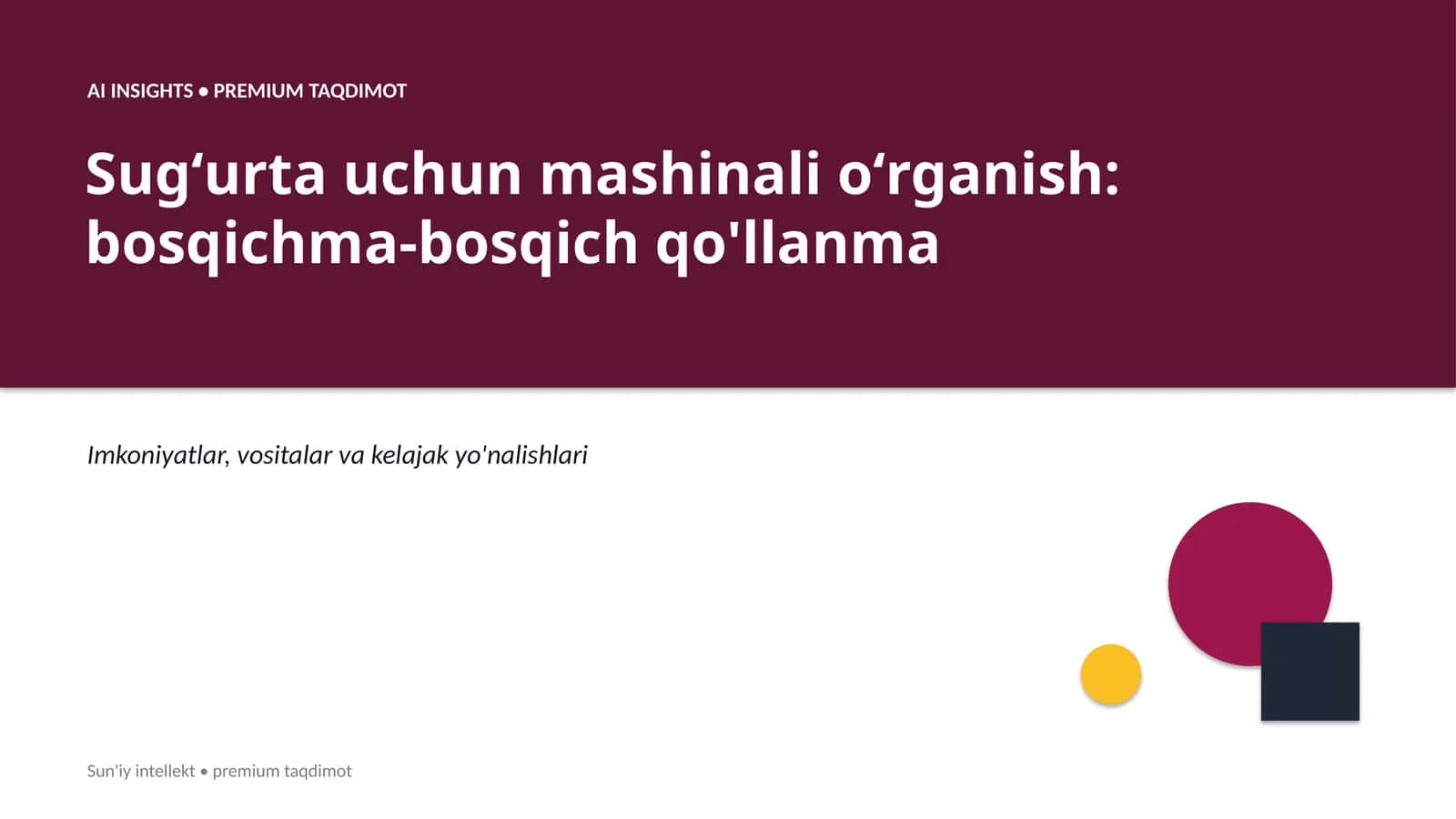 Sugʻurta uchun mashinali oʻrganish: bosqichma-bosqich qo'llanma