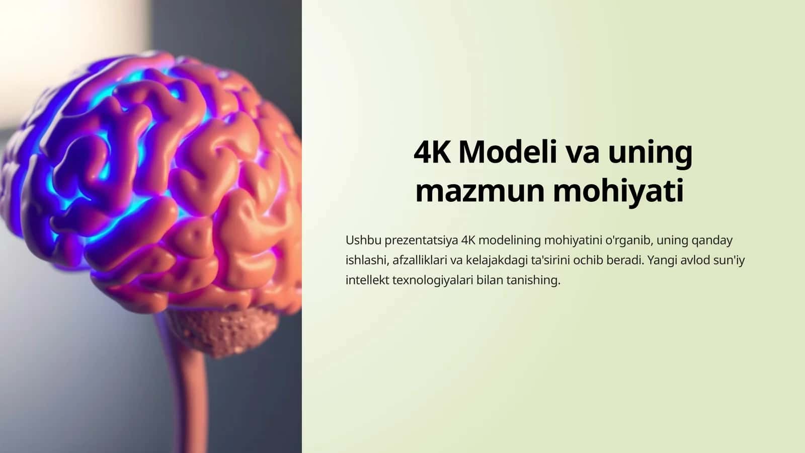 4KModeliva uning mazmun mohiyati