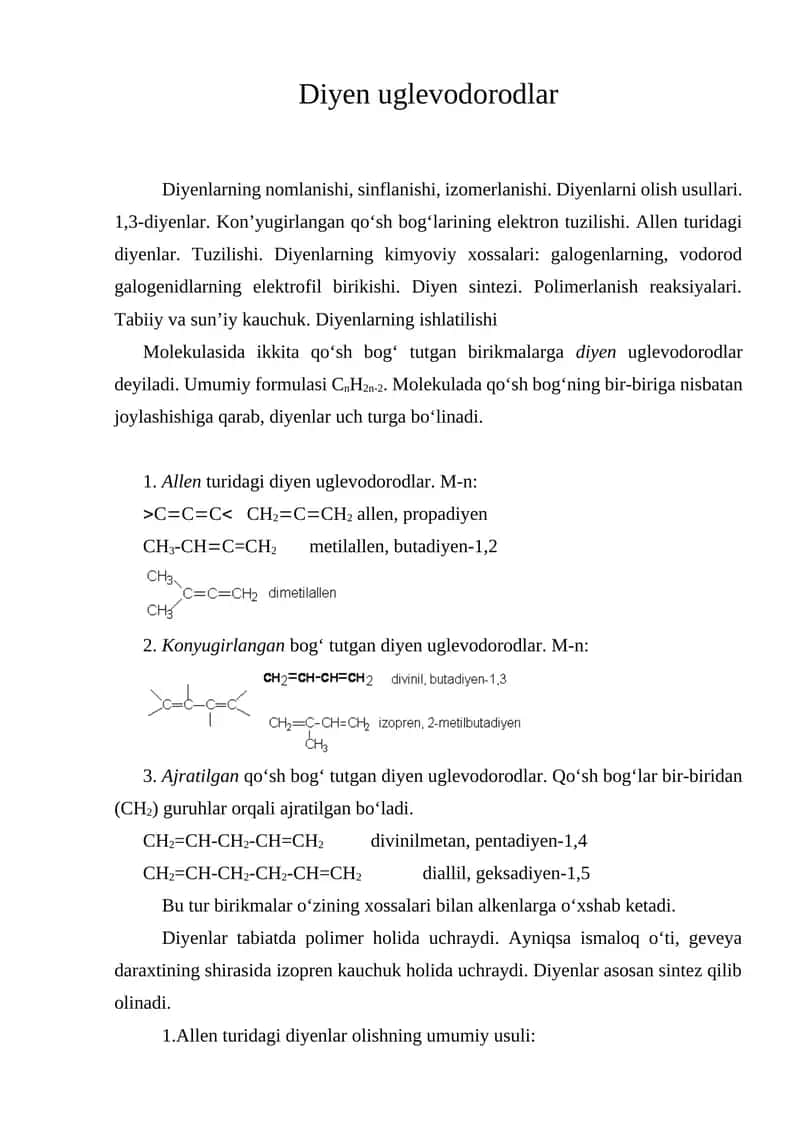 Diyen uglevodorodlar