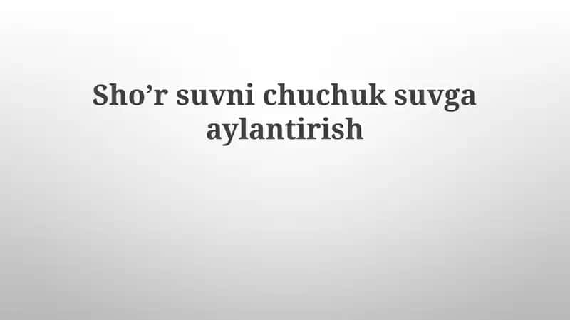 Sho’rsuvnichuchuksuvgaaylantirish