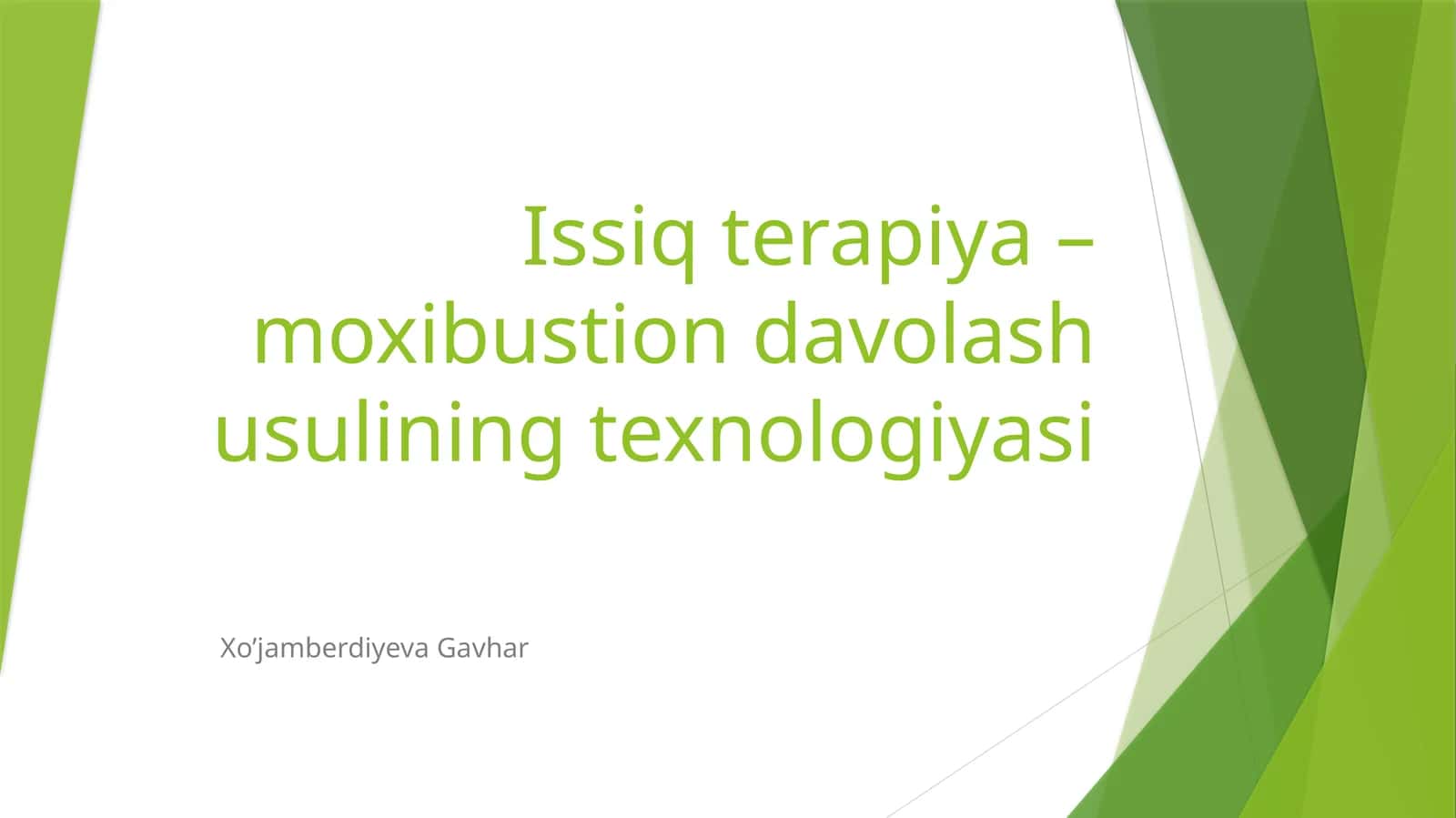Moxibustion Terapiya