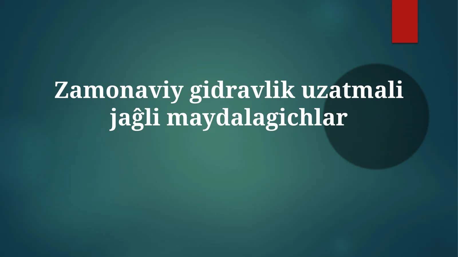 Zamonaviy gidravlik uzatmalar