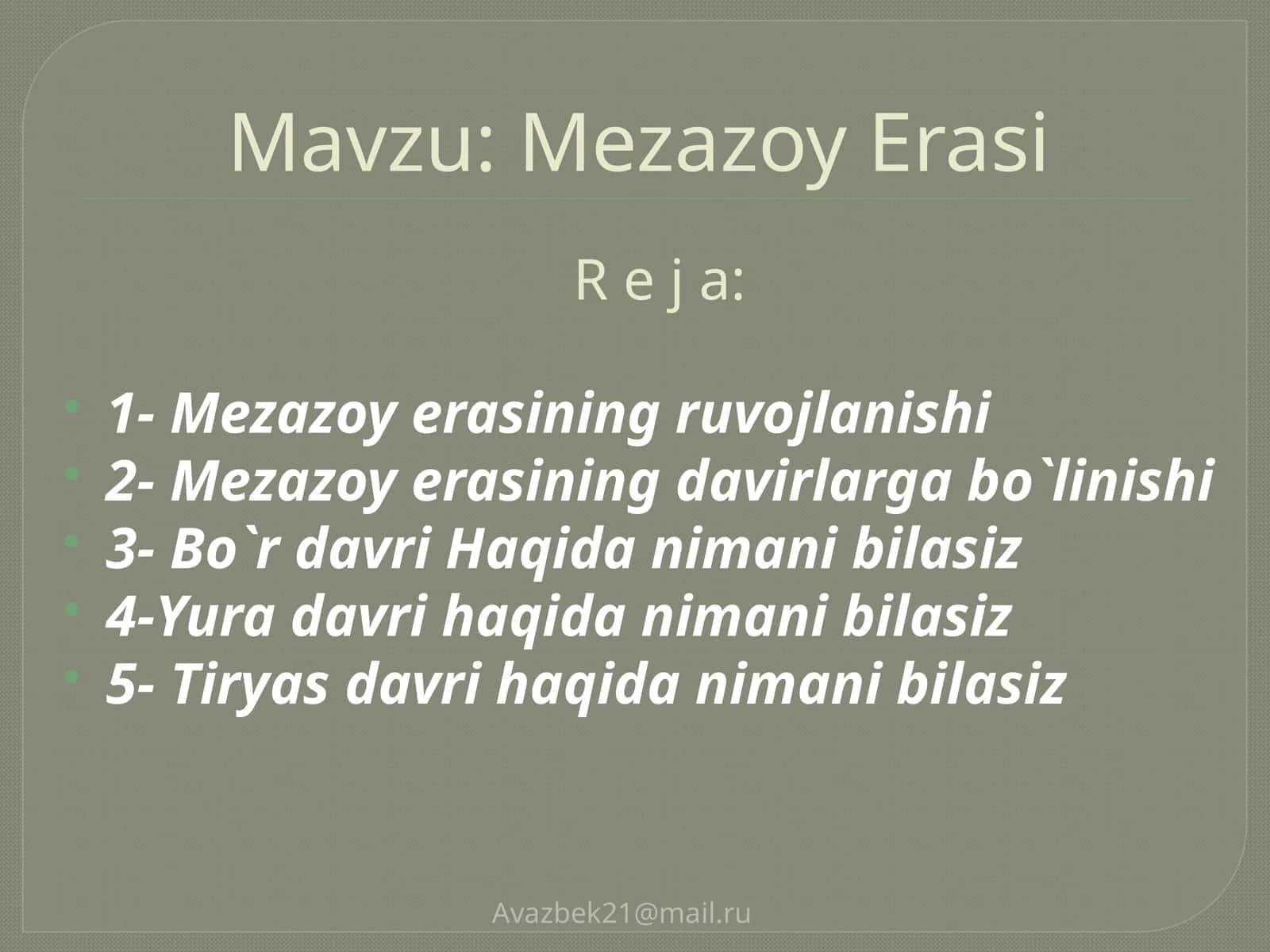 MEZAZOY ERASI