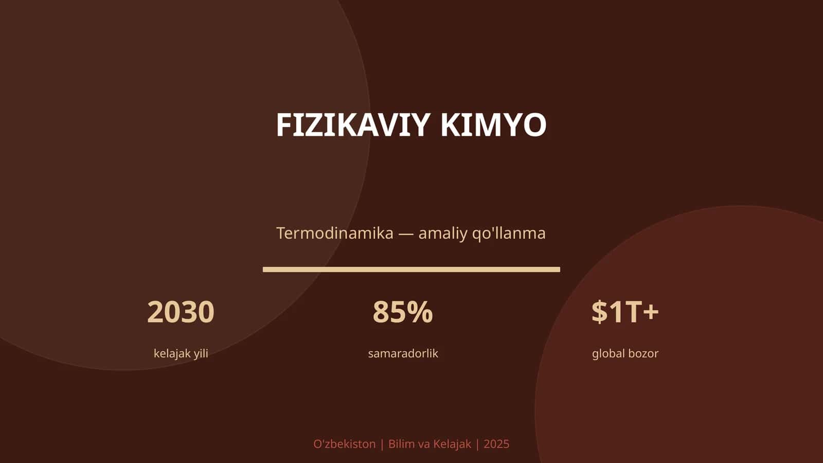 Fizikaviy Kimyo - Termodinamika