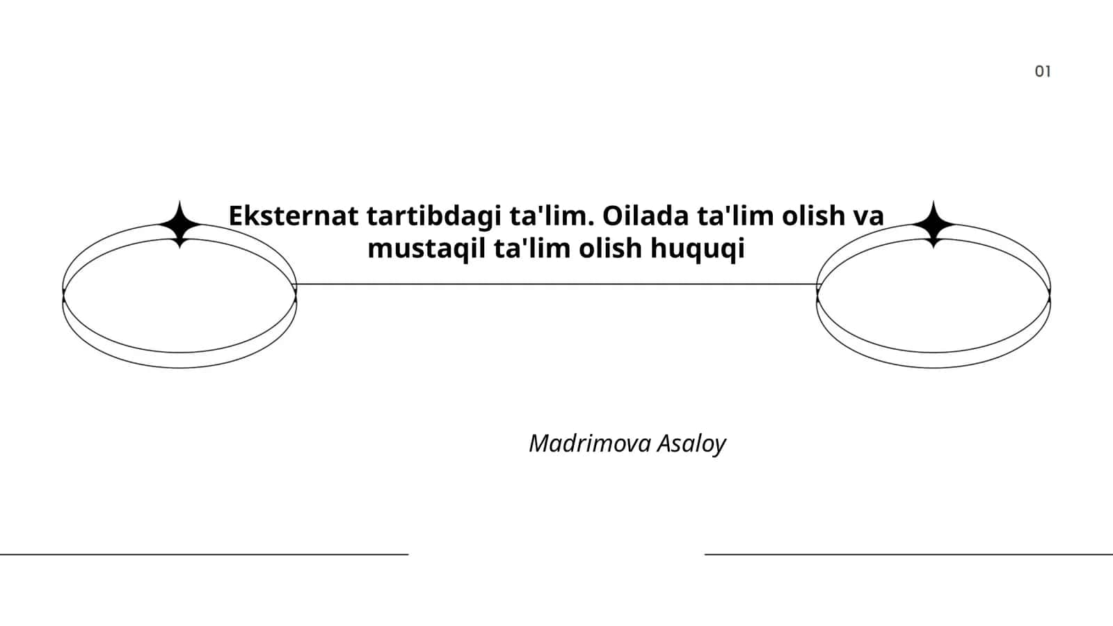 Eksternat tartibdagi ta'lim. Oilada ta'lim olish va mustaqil ta'lim olish huquqi