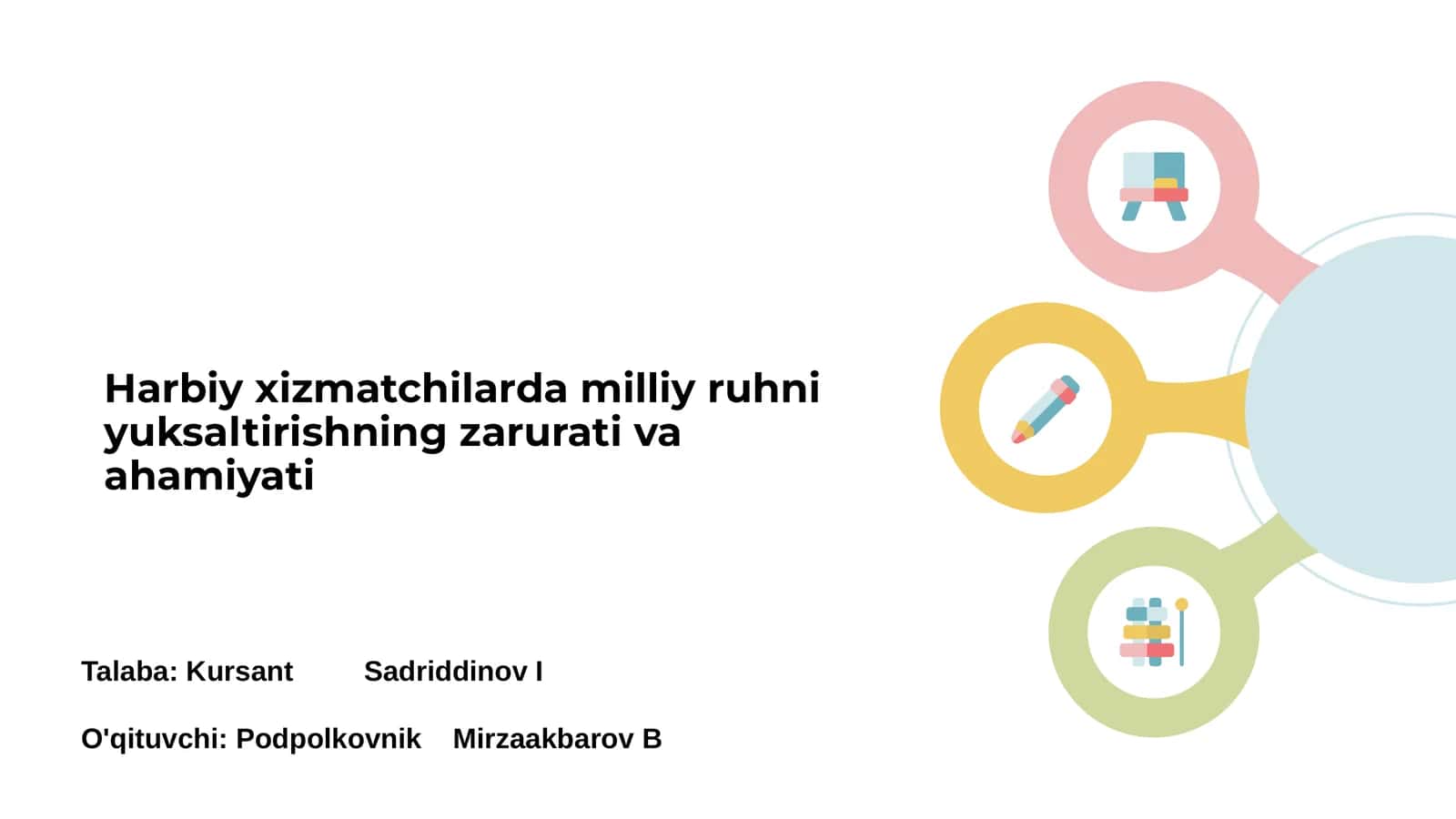Milliy ruhni yuksaltirishning zarurati va ahamiyati