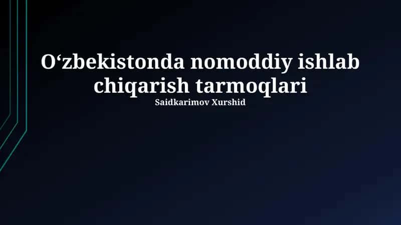 Axborot Texnologiyalari va Aloqa