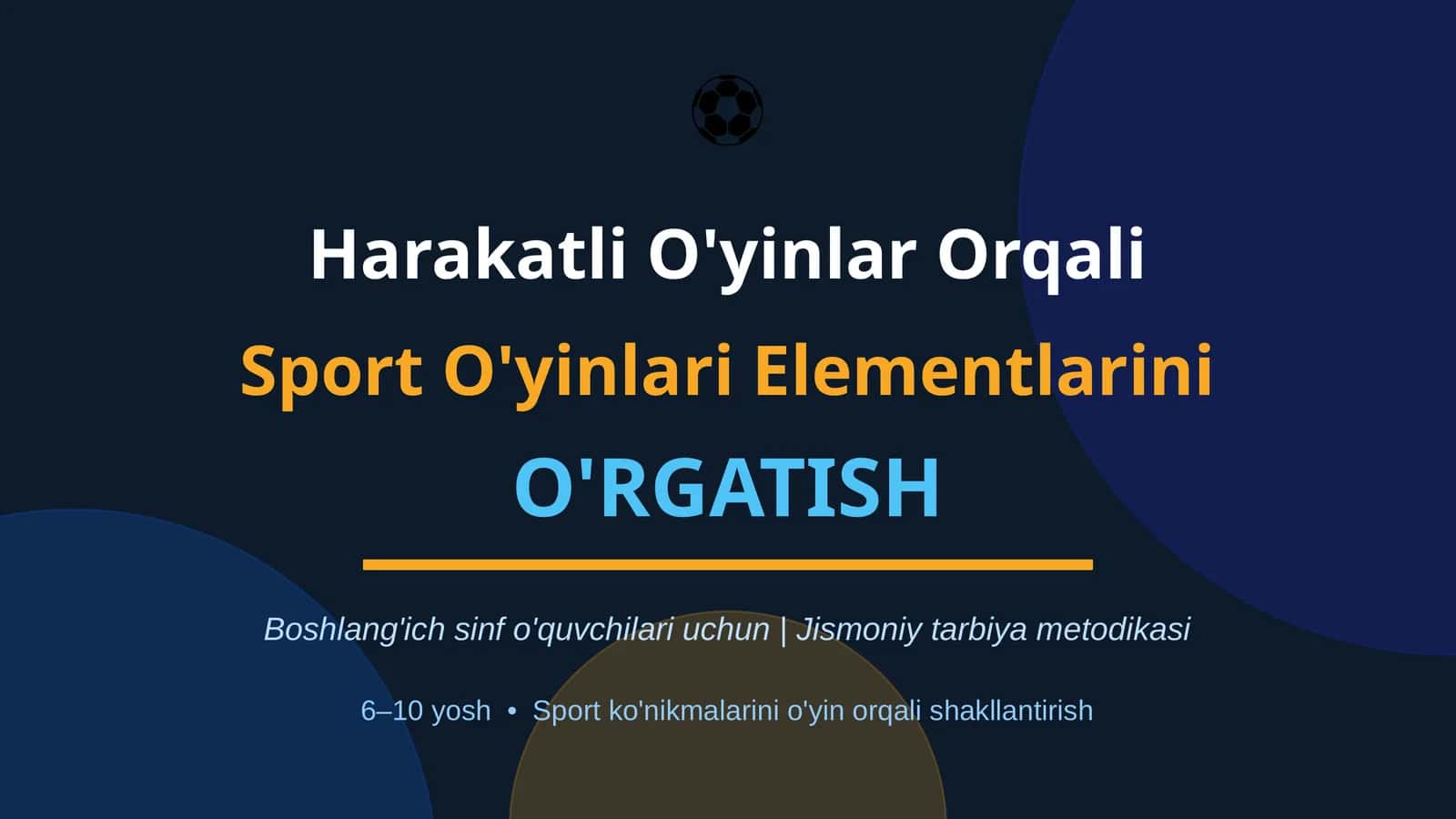 sport elementlarini òrgatish