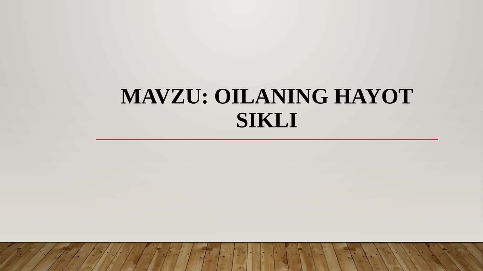 Oila hayot sikli