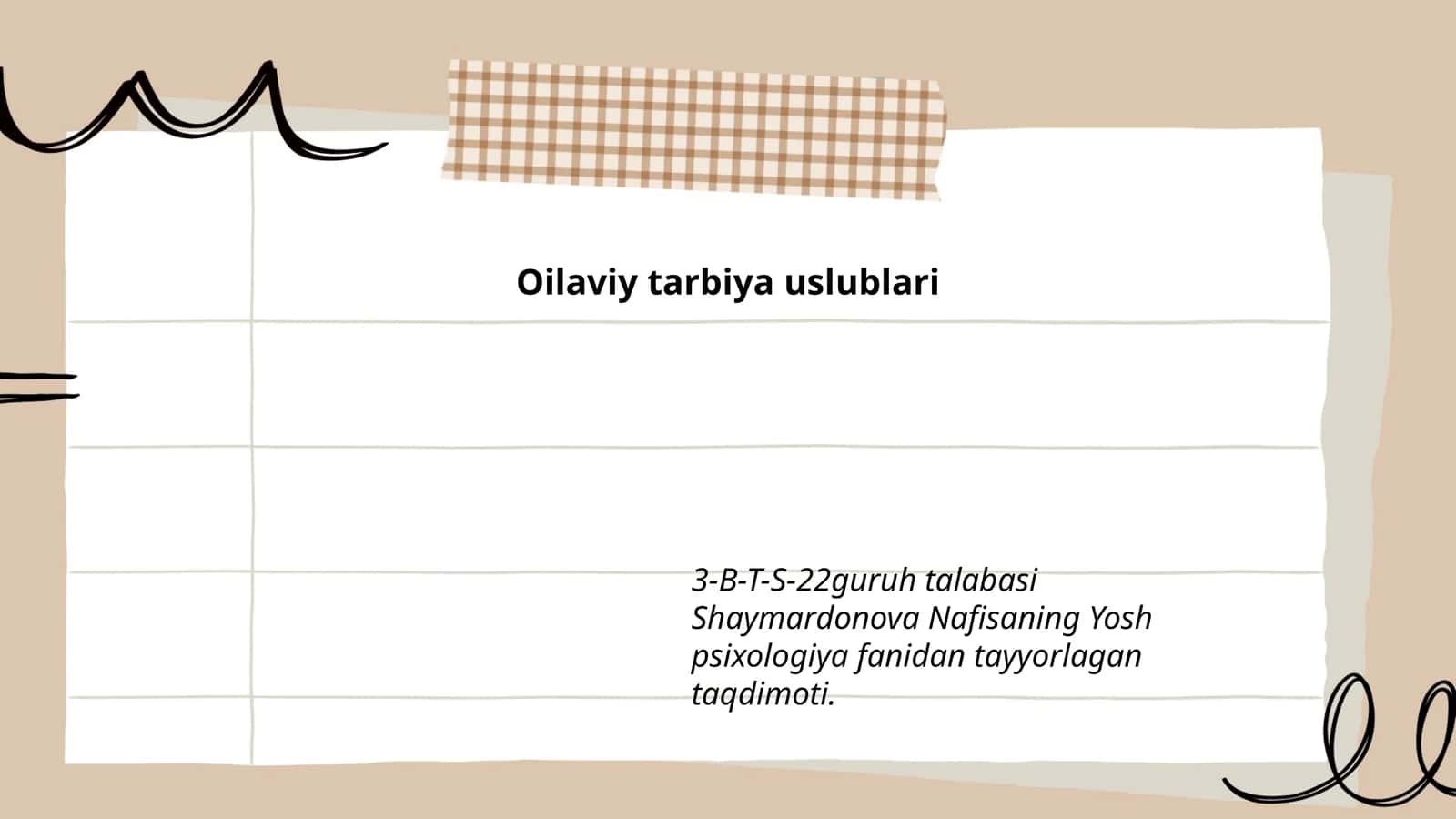 Shaymardonova Nafisaning Yosh Psixologiyasi
