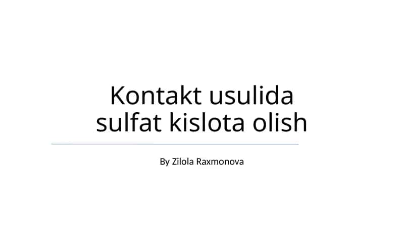 Nam Havzalik Kislota Jarayoni