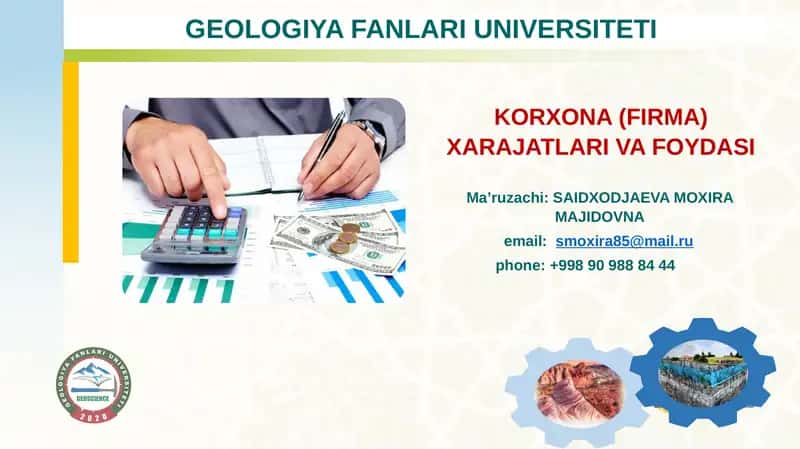 UNIVERSITYOF GEOLOGICAL SCIENCES