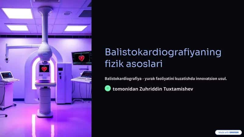 Balistokardiografiyaning fizik asoslari