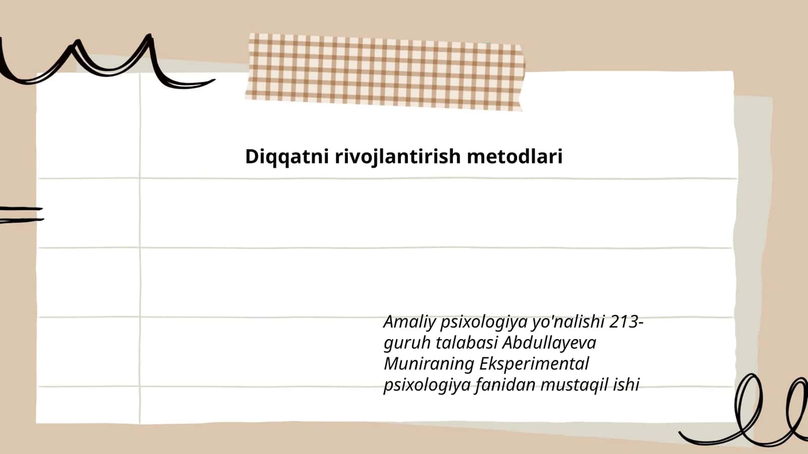 Diqqatni rivojlantirish metodlari