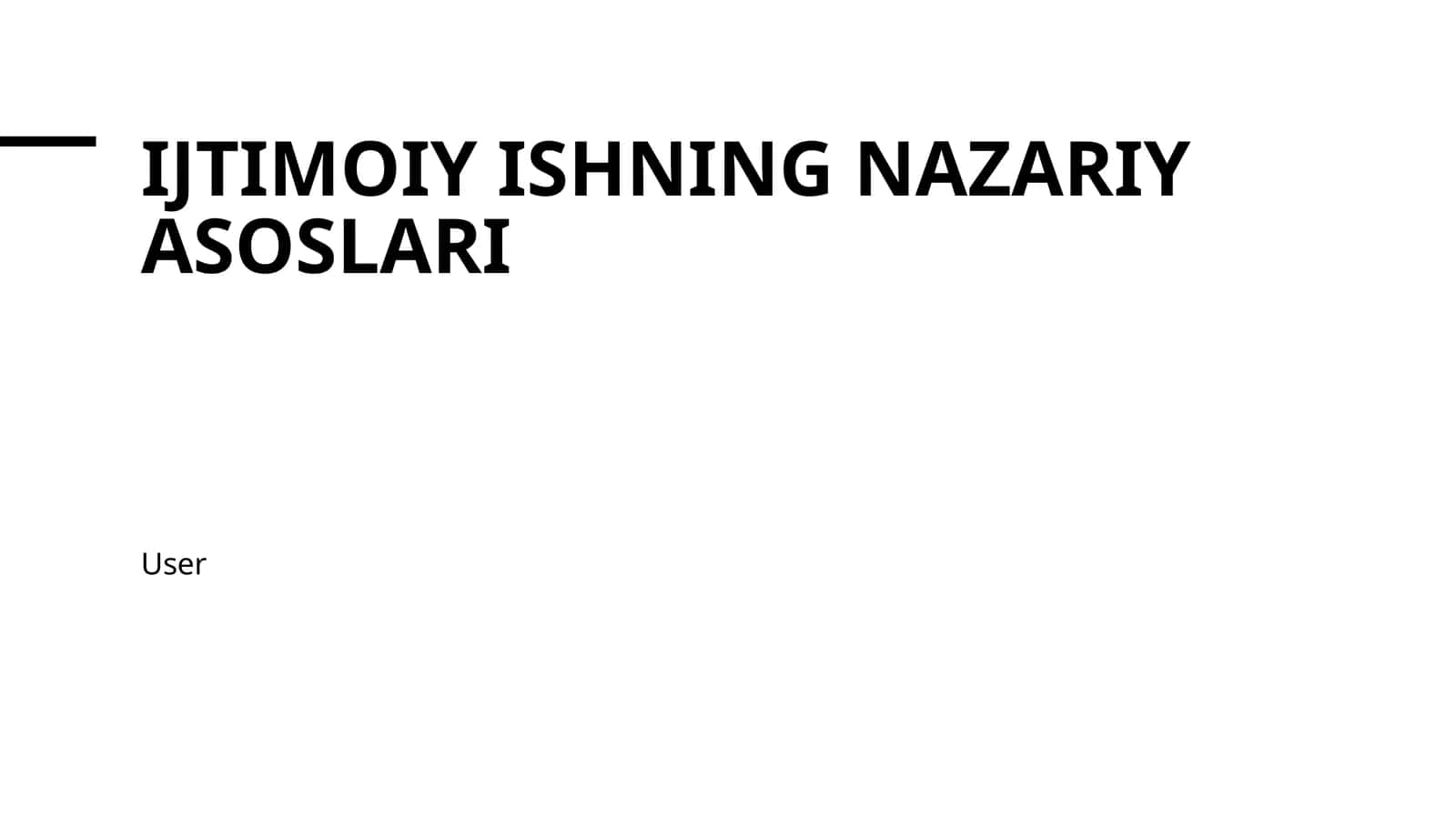 Ijtimoiy ishning nazariy asoslari