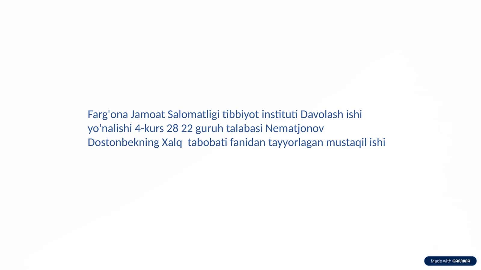 Zamonaviy tibbiyotda xalq tabobating o'rni