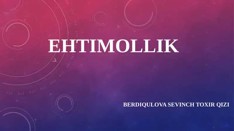 Ehtimollik